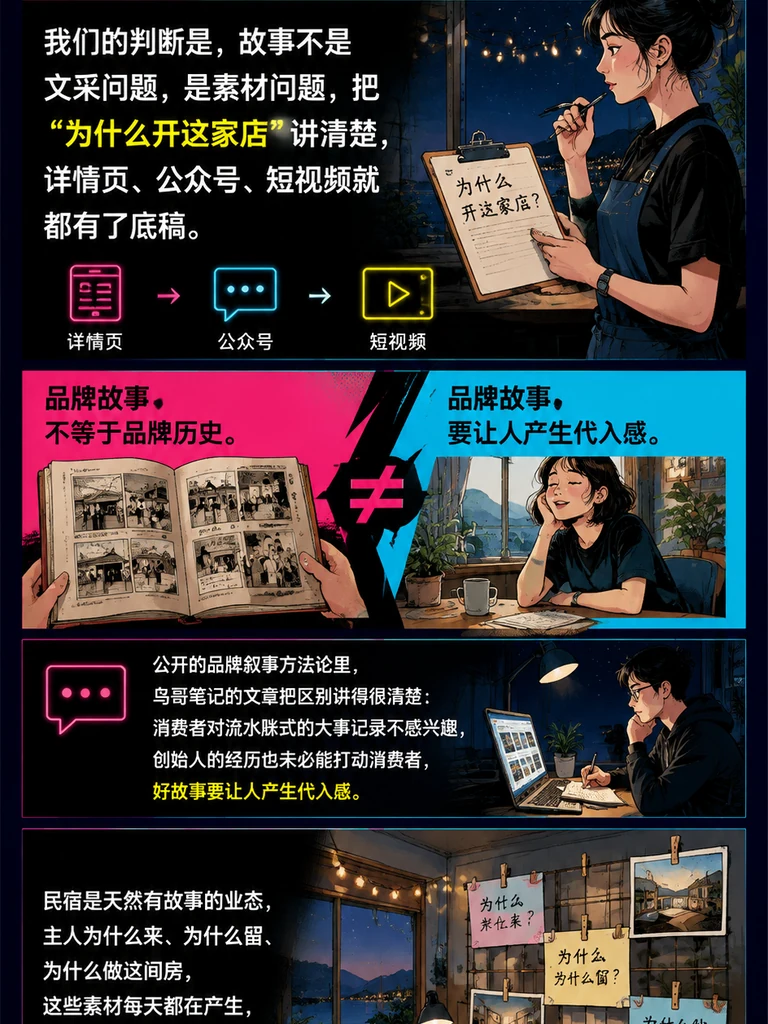 民宿品牌故事:把“为什么开这家店“写成内容:四、讲故事的边界:真实、不卖惨