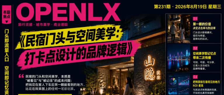 民宿门头与空间美学：打卡点设计的品牌逻辑｜民宿门头、空间美学