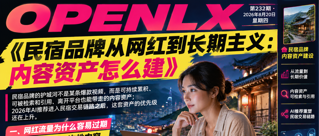 民宿品牌从网红到长期主义：内容资产怎么建｜民宿品牌、内容资产