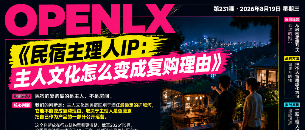 民宿主理人IP：主人文化怎么变成复购理由｜民宿主理人、主人文化
